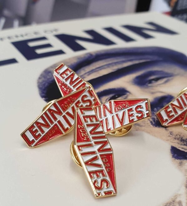 Lenin Lives! enamel badge